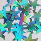 Starfish Sequin Center Hole 1.5" Aqua Blue Lazersheen Reflective Paillettes