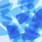 Fishscale Fin Sequin 1.5" Light Blue Transparent Gloss Matte Reversible Pailett