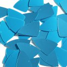 Fishscale Fin Sequin 1.5" Peacock Blue Matte Satin Metallic Couture Paillettes