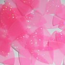 Fishscale Fin Sequin 1.5" Pink Neon Transparent Hologram Glitter Sparkle