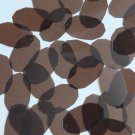 Facet Gem Oval Sequin 1.25" Chocolate Brown Transparent Glossy Matte Reversible