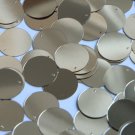 Round Flat Sequin 18mm Top Hole Light Gold Metallic Paillettes. Made in USA