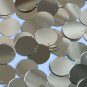 Round Flat Sequin 18mm Top Hole Light Gold Metallic Paillettes. Made in USA