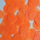 Round Sequin 24mm Orange Tangerine Neon Transparent Hologram Glitter Sparkle
