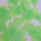 Fishscale Fin Sequin 1.5" Lime Green Neon Transparent Hologram Glitter Sparkle