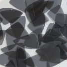 Fishscale Fin Sequin 1.5" Smoke Gray Transparent Gloss Matte Reversible Pailett