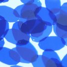 Facet Gem Oval Sequin 1.25" Cobalt Blue Transparent Glossy Matte Reversible