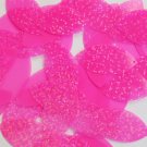 Navette Leaf Sequin 1.5" Hot Pink Neon Transparent Hologram Glitter Sparkle