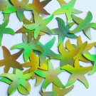 Starfish Sequin Center Hole 1.5" Lime Green Lazersheen Reflective Paillettes