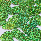 Round Flat Sequin 18mm Top Hole Lime Green Hologram Glitter Sparkle
