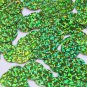 Round Flat Sequin 18mm Top Hole Lime Green Hologram Glitter Sparkle