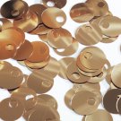 Large Hole Round Sequin 20mm Deep Gold Metallic. Couture paillettes. Made in USA