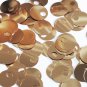 Large Hole Round Sequin 20mm Deep Gold Metallic. Couture paillettes. Made in USA