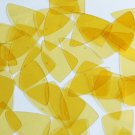 Fishscale Fin Sequin 1.5" Yellow Citrine Transparent Glossy See-Thru Paillettes