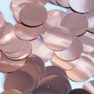 Round Flat Sequin 30mm Soft Pink Metallic. Couture paillettes. Made in USA