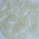 Oval Sequin 1.5" Cream White Silky Fiber Strand Fabric Loose Couture Paillettes