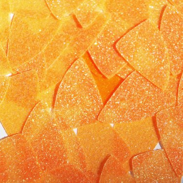 Fishscale Fin Sequin 1.5" Light Orange Neon Metallic Sparkle Glitter Texture