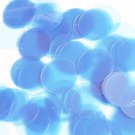 Round Sequin 24mm Light Blue Transparent Glossy and Matte Reversible Paillettes