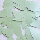Fishscale Fin Sequin 1.5" Mint Green Opaque Satin Pearl. Couture paillettes.