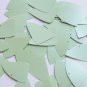 Fishscale Fin Sequin 1.5" Mint Green Opaque Satin Pearl. Couture paillettes.