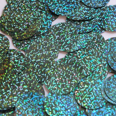 Round Flat Sequin 30mm Light Sapphire Blue Hologram Glitter Sparkle Paillettes