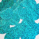 Round Flat Sequin 40mm Aqua Blue Hologram Glitter Sparkle. Couture paillettes
