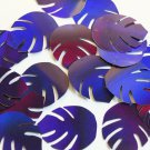 Philodendran Leaf Sequin 1.5" Deep Purple Lazersheen Reflective Paillettes