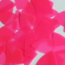 Fishscale Fin Sequin 1.5" Fluorescent Pink Transparent Glossy Matte Reversible