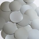 Round Sequin Paillette 40mm No Hole Silver Gray Metallic Opaque Vinyl Paillette