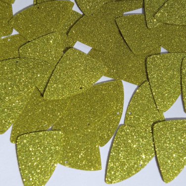 Fishscale Fin Sequin 1.5" Yellow Metallic Sparkle Glitter Texture Paillettes