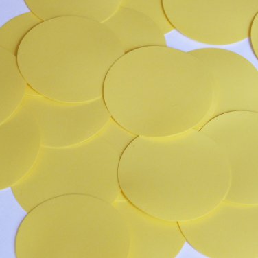 Round Sequin 50mm Butter Yellow Opaque Vinyl Loose Couture Paillettes
