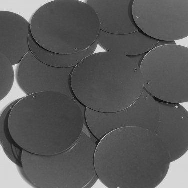 Round Sequin 40mm Black Matte Satin Metallic Loose Couture Paillettes