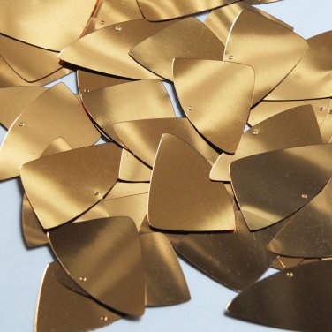 Fishscale Fin Sequin 1.5" Deep Gold Metallic Loose Couture Paillettes