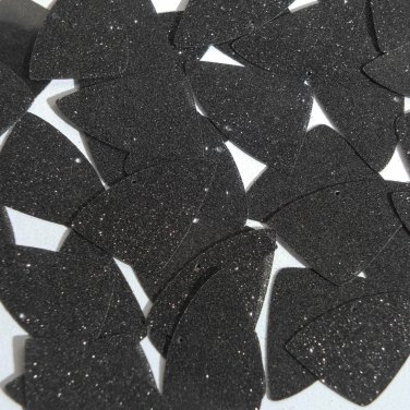 Fishscale Fin Sequin 1.5" Black Metallic Sparkle Glitter Texture Paillettes