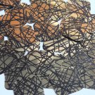 Sequin Square Diamond 1.5" Gold Black Scribble Metallic Couture Paillettes