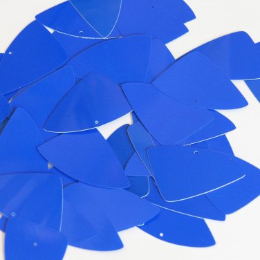 Fishscale Fin Sequin 1.5" Royal Blue Opaque Glossy High Shine Couture Paillettes