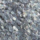 5mm Round Cup Sequins Silver Gray Smoke Semi Frost Rainbow Paillettes