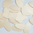 Oval Sequin 1.5" Champagne Ivory Beige Opaque Satin Pearl Couture Paillettes