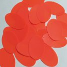 Oval Sequin 2" Orange Blaze Opaque Fluorescent Vinyl Loose Couture Paillettes