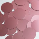 Round Sequin 40mm Rose Pink Matte Satin Metallic Loose Couture Paillettes