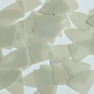 Fishscale Fin Sequin 1.5" Beige Transparent Satin and Matte Reversible Paillette