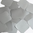 Square Sequin 40mm Silver Gray Metallic Opaque Vinyl Loose Couture Paillettes