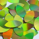 Navette Leaf Sequin 1.5" Lime Green Lazersheen Reflective Metallic Paillettes