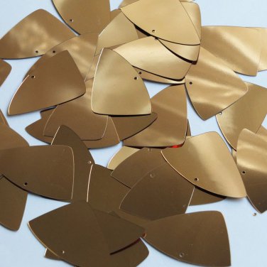 Fishscale Fin Sequin 1.5" Medium Gold Metallic Loose Couture Paillettes