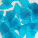 Fishscale Fin Sequin 1.5" Aqua Blue Transparent Glossy See-Thru Loose Paillettes