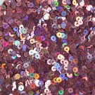 4mm Round Flat Sequins Rose Pink Lazersheen Rainbow Reflective Made in USA