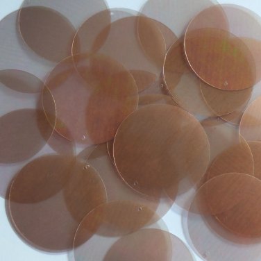Round Sequin 40mm Bronze Crystal Rainbow Iris Iridescent Loose Couture Paillette