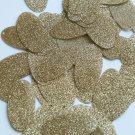 Oval Sequin 1.5" Light Gold Metallic Sparkle Glitter Texture Couture Paillettes