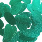 Oval Sequin 1.5" Teal Blue Green Metallic Embossed Texture Couture Paillettes