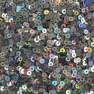 3mm Round Flat Sequins Pewter Shiny Gray Lazersheen Rainbow Reflective Metallic